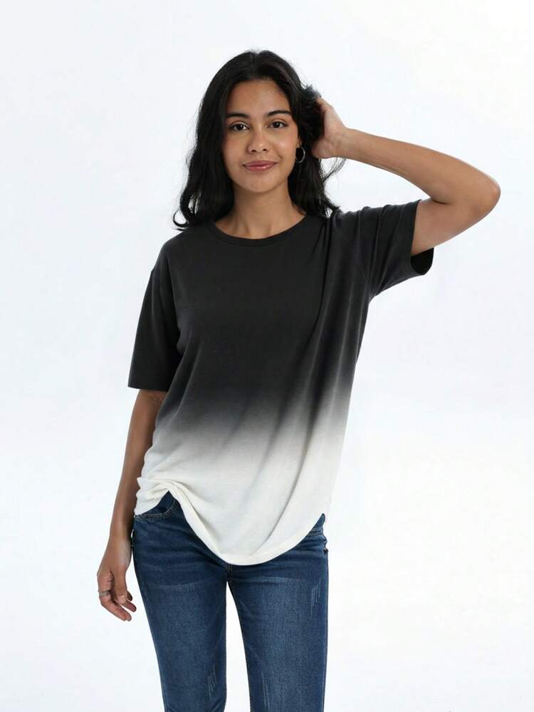 Camiseta deportiva para mujer con degradado de color ombre - Multicolor - Añade 6