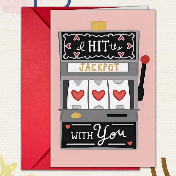 1pc Elegant Valentine's Day/Anniversary Greeting Card. Greeting Card For Husband. Includes Envelope. High-Quality Paper. Wish You Eternal Youth And Good Health. Decorated With Heart Pattern. Perfect Valentine's Day Card From Wife To Husband ,1pc Lucky Playing Card Style Birthday/Valentine's/Wedding/Anniversary Card