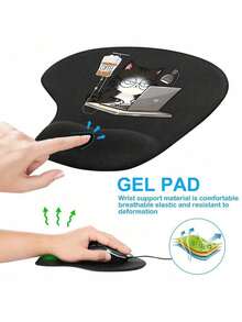 Ergonomic Wrist Support Mouse Pad, Cute Working Cat Pattern Design,Ergonomic Eva Wrist Support Cushion,Non-Slip Memory Foam Mouse Pad,Comfortable Mouse Pad With A Smooth Wrist Support,Comfortable Skin-Friendly Desk Rest,Desktop Protector,Suitable For Gaming, Office,Anti-Slip,Office Computers, Laptops, And Home Use,Graduation Season Souvenir,Perfect Gift For Valentine's Day, Mother's Day,Back To School,Spring