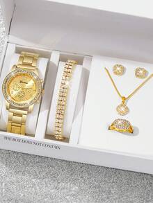 Bộ 7 chiếc đồng hồ nữ kiểu dáng thanh lịch cổ điển, làm từ hợp kim nhôm, máy quartz, đính đá lấp lánh, số La Mã, phong cách Bohemian, phù hợp để đeo hàng ngày và dự tiệc, là món quà sinh nhật/ngày lễ. - Nhiều màu - Xem 5