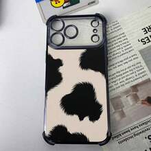 抽象的ななスタイルの黒いスポットのあるミルクCOLORの背景のスマホケース、耐衝撃性と落下防止機能付きき、保護するエアバッグ、TPUコーティングフレーム、透明度の高い素材でもともとのCOLORを表示します。   17、16、15、14、13、12、11 Plus、17 Pro、17 Pro Max、17 Airおよびシリーズ、Pixel 8A、Pixel 10 Proシリーズと互換性があります。   お友達、愛する人、または自分自身を分けるへの晴れらしい贈呈り物です。 - ピンク - チェックする 6