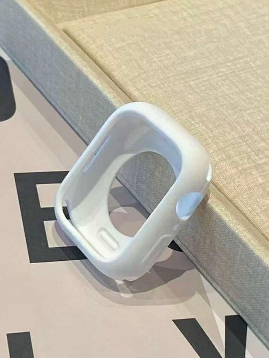 柔軟彈性矽膠保護殼，相容 38/40/41/42/44/45/46/49mm，輕量透氣，適用於 Ultra/SE/11/10/9/8/7/6/5/4/3/2/1 系列，智慧手錶配件，白色