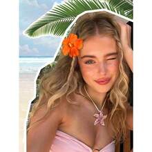 4pcs Hawaii Flower Hair Clips, Suitable For Women, 4 Pieces Artificial Flower Hair Clips, Hibiscus And Lotus Flower Hair Clips, Suitable For Beach Party, Tropical Flower Hair Accessories For Summer, Great Gift For Girls ,Flat Claw Clip, Hair Slide, Hair Claws, School Stuff - 多色-3 - 查看 9