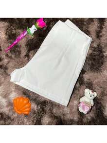 SHORSTS FEMENINO ALFATARIA SIN BOLSO SUPER CONFORTABLE SHORTS QUE CONVINA CON TUDO SIPER EN LADO IZQUIERDO - Branco - Visão 4