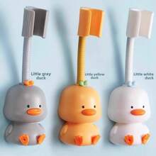 1pc Adhesive Bathroom Handheld Shower Head Holder, Adjustable Angle For Convenient Use, Fits Any Shower Setup! Bathroom Shower Wall Mount Bracket, 360 Degree Adjustable Duck Shower Rack, No Drilling Required - Multicolor - View 2