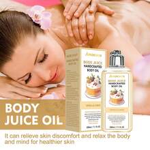 ✨220ml+60ml Vanilla Cake Scent Body Oil 2-Piece Duo Set | Home & Travel Size Aromatherapy Body Oil - Long Lasting Moisturizing, Fast Absorbing, Non-Greasy & Non-Sticky | Dry Skin Hydration, Daily Body Care With Long Lasting Fragrance | Gift Ready On-The-Go Skincare - 蛋糕味 - 查看 3