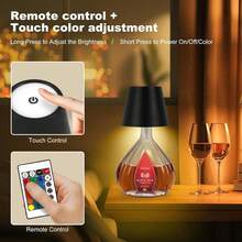 (Black-1pc)Wireless Bottle Lamp RGB LED Bottle Light With Remote Dimmable Desk Lamp Night Lamp,Valentine's Day Gifts - Bottle Lamp - Black 1pc - View 4