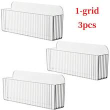 1/3pcs Air Conditioner TV Remote Control Storage Box, Remote Holder, Wall-Mounted Hanging Without Drilling Placement Rack, Headboard Mobile Phone Storage Hanging Rack - Clear - View 10