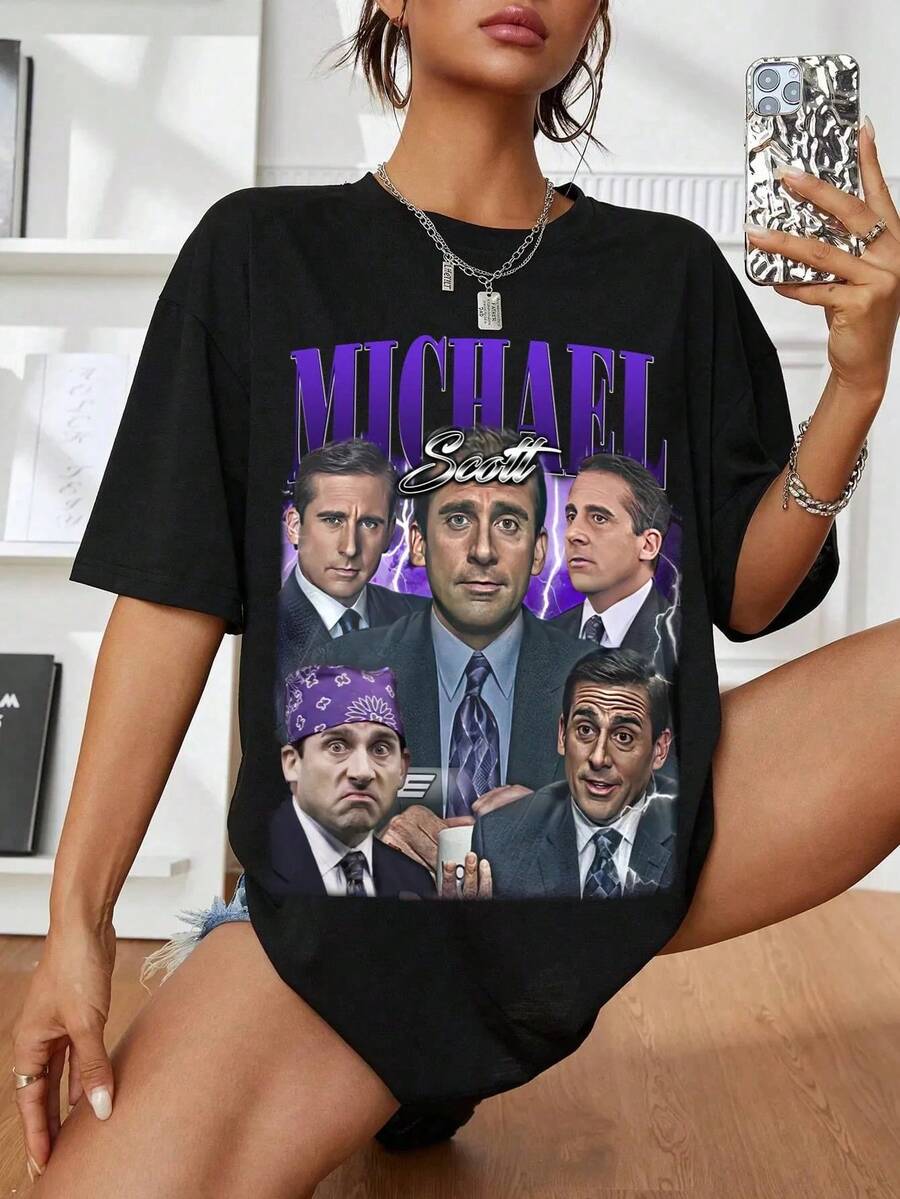 Camiseta vintage de Michael Scott de The Office, ropa divertida para fanáticos de programas de televisión - 1 - Ver 1