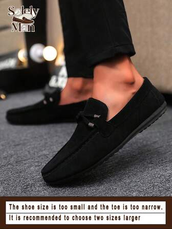 Men's Loafers New Penny Shoes Casual Slip-On Boat Shoes Slouchy Shoes Leather Soft Bottom Flat Canvas Shoes Business Formal Shoes (Run Small And Narrow, Please Order 2 Sizes Up)