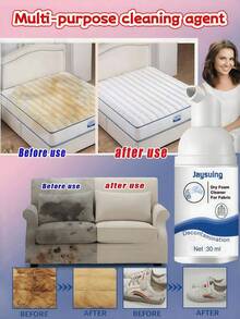 1pc/30ml, 2pcs/60ml, 1pc Upgraded Version/300ml Foam Cleaner, Suitable For Mattress, Curtain, Carpet, Home Dry Cleaning, Down Jacket, Carpet, Sofa, Mattress, Car Upholstery, Stubborn Stains, Yellowing, Dry Cleaning Agent, Cleaning Assistant, Laundry & Home Cleaning - Multicolor - View 10