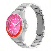 FOSSIL Women's Stainless Steel Three-Hand Watch, Pink Dial, 100M Water Resistant ES5351, For Daily Wear - Pink - View 4