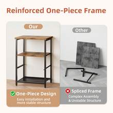 Tomnk 1 Drawer Night Stand, Beside Table With Fabric Drawers, End Table With PU Finish, Bedside Table, Bedroom Furniture - 質樸的棕色 - 查看 5