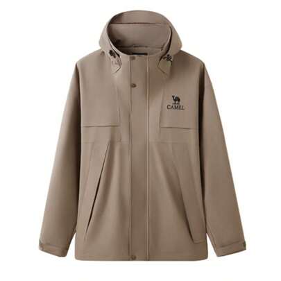 CAMEL CROWN Men's Cold-Proof And Breathable Outdoor Jacket, Spring And Autumn Travel Wear, Hiking And Mountaineering Clothing