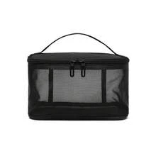 Makeup Brush Organizer Bag Mesh Cosmetic Case Toiletry Pouch: Mesh Makeup Bag Travel Pouches Clear Makeup Case For Women Men Girls Travel Clear Organizer - 米色 - 查看 1