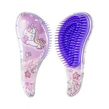 1pc Transparent Detangling Comb With Massage Function, Long Handle Pet Brush, Pet Grooming Brush, Suitable For Spring, Summer, Autumn, Winter - Multicolor - View 17