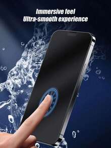 2-In-1 Matte Anti-Spy Screen Protector, Suitable For 17/16 Pro Max/16E/16 Plus/15 Pro Max/14/13/12/11/XR/X/XS/7/8, 2.5D Anti-Fingerprint, 1pc Matte Anti-Spy Screen Protector + 1pc Lens Protector, Full Coverage, Ceramic Matte Screen Protector, Anti-Peeping Matte Privacy Film - Black - View 6