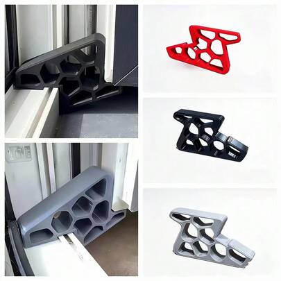 3D打印窗户阳台轨道安装锁 - 重型窗户安全锁，防滑设计，安装简便，兼容推拉门窗 - 室内/室外均可使用 - 塑料结构，适用于家庭、办公室、露台、阳台 - 防止门窗意外滑动 - 适用于租户和房主，家用门锁，时尚设计，结构坚固，物业管理人员适用，设计紧凑，高品质打印，物业管理人员