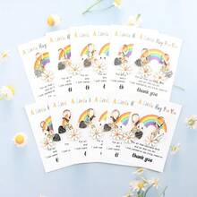 3个/6个装雏菊感谢卡片钥匙扣 - Encoura 合成宝石及感谢纪念品，适合日常包包装饰、表达感恩、母亲节、父亲节、毕业典礼及情人节礼物，梦幻主题，金属材质 - 彩色 - 查看 3