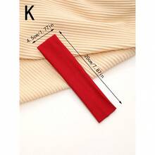 1条装 时尚运动头带 女士纯色弹力发带 跑步瑜伽发带 弹力化妆发饰 头巾 女士头巾 运动吸汗带 - 多色 - 查看 22