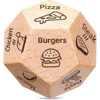 情人节礼物推荐：独特的约会之夜美食骰子套装，趣味圣诞袜填充物，创意周年纪念生日礼物，男女皆宜