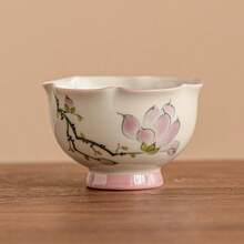 灰白色小雏菊花苞杯，陶瓷茶杯，茶杯，功夫茶具，茶壶，茶杯，水杯 - 彩色 - 查看 11