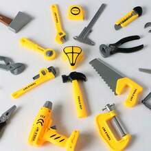 一套儿童过家家维修工具玩具，模拟维修工具，适合建筑工地角色扮演，提升儿童动手能力，儿童节日礼物 - 彩色 - 查看 7