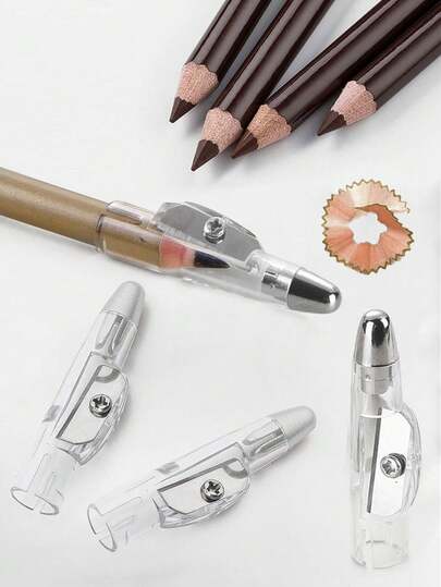 5/2/1 piezas Sacapuntas de punta de bala de un solo orificio, adecuado para lápices retráctiles de cejas/delineador de ojos, sacapuntas mini portátil multifunción para crear cejas perfectas y maquillaje de larga duración, accesorio de maquillaje asequible para tocador, dormitorio, viaje, regalo de Navidad (lápiz de cejas no incluido)