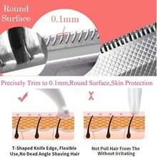 Máquina de afeitar eléctrica para mujer de cuerpo completo sin dolor para mujer mda y seca cortadora de línea de bikini removedor de pelo corporal para piernas axilas cejas público USB recargable inalámbrico resistente al agua - 2 - Ver 4