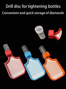Twistable Bottle Diamond Painting Dot Diamond Plate, Funnel, Diamond Screening Tool, Convenient Storage, Can Be Used To Store Diamonds And Rice Beads, Diamond Painting DIY Tools - Multicolor - View 2