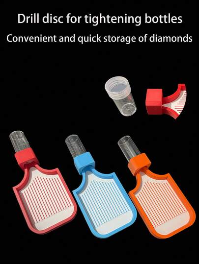 Twistable Bottle Diamond Painting Dot Diamond Plate, Funnel, Diamond Screening Tool, Convenient Storage, Can Be Used To Store Diamonds And Rice Beads, Diamond Painting DIY Tools