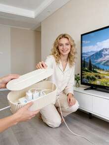 A Stylish And Space Saving High-Capacity Cable Organizer With A Lid, Used For Hiding Power Sockets, Desktop Sockets, Cable Management Boxes, Daily Use, White Desktop Storage Organization Cable Boxes, Dormitory Row Insertion Storage, Children's Anti Electric Shock Safety, Mobile Phones, Tablets, Electric Wires, Paper Boxes, Desktop Storage Racks, Hidden Wire Storage Boxes, Wiring Management Tools