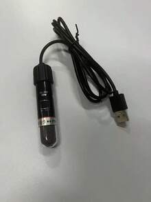 1pc USB Aquarium Heater With Temperature Sticker, Made Of Quartz Explosion-Proof Material, Mini Quartz Glass Tropical Fish Automatic Thermostat, 10W Design, Suitable For Aquarium And Home Fish Tank, Stops Heating When Water Reaches 26°C To Protect Fish Health