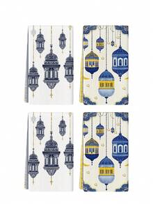 2pcs/4pcs Festival Lantern Pattern Kitchen Towels, Festival Pattern Bathroom Hand Towels, Festival Outdoor Party Towels, Festival Home Decor, Festival Kitchen Decor, Modern Style, Quick Drying, Super Soft Microfiber Material, Rectangular, 15.75IN*23.62IN/40*60CM Digital Printing Pattern, Suitable For Outdoor Party Decoration, Festival Gifts - Multicolor - View 8