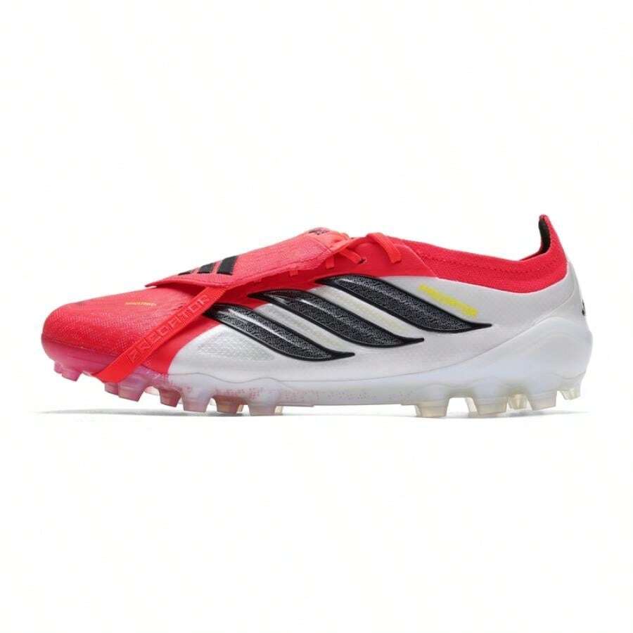 Adidas PREDATOR ELITE FT 2G/3G AG 男女款足球鞋，轻便透气，适合日常穿着和训练，JR7841 - 亮紅/黑/白色 - 查看 1