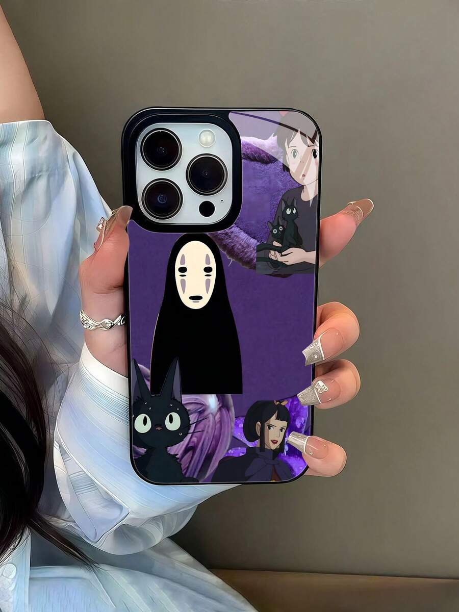 Estuche para teléfono con gráfico de personaje misterioso Compatible con estuches para teléfonos   17  17 Pro  16 Pro Max  15 Pro Max  14 y  13 Hecho de material TPU duradero, resistente a caídas y elegante Un regalo perfecto para familiares, amigos y seres queridos y un excelente regalo para cumpleaños, San Valentín y Año Nuevo. - Negro - Ver 1
