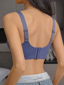 1件限量版蓝色女士舒适文胸，支撑提拉，日常穿着。 - 藍色 - 查看 6