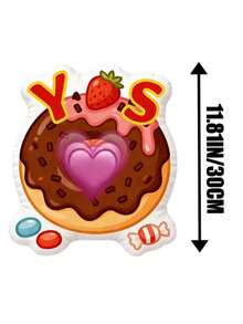 Gối hình bánh donut cá nhân hóa, Gối hình trái tim in tên/chữ cái đầu theo yêu cầu, Quà tặng hình trái tim cho ngày Valentine, Quà tặng cho cặp đôi, Quà trang trí kỷ niệm. - Tên viết tắt tùy chỉnh - Xem 12