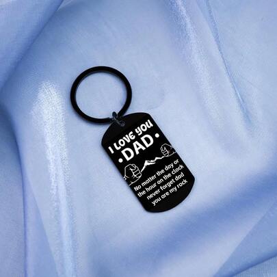 1pc Stocking Stuffers For Men Cool Dad Keychain Christmas Gifts For Dad Gifts From Daughter Son Keychains I Love You Gift For Daddy Father Day Thank You Gift Decors