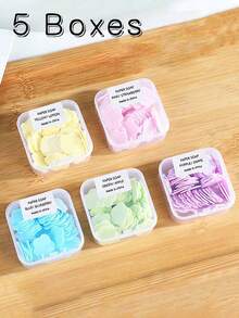 Portable Disposable Soap Tablets Outdoor Travel Hand Wash Antibacterial Soap Paper Petal Hand Wash Tablets Lasting Fragrance Beach Vacation Travel Back To School Fashion Man And Woman Must-Have Outdoor Camping Travel Fishing Mini Foot Soap Soap Tablets Can Be Carried On Business Trips Long-Lasting Fragrance Petal Hand Soap Sheets Beach Vacation Travel Essentials - Multicolor - 查看 2