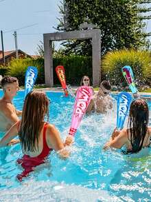 12 piezas de bates de béisbol inflables como accesorios de fiesta, bates de animación extra grandes inflables, suministros para fiestas con temática de béisbol, fiestas deportivas, carnavales, animación de aficionados, accesorios para fotos, decoración de fiestas festivas, artículos para celebraciones navideñas - Multicolor - Ver 2