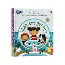 Toddler English Early Education Board Book - Usborne Lift The Flap: What Are Germs ? Kids Science Cognitive Q&A Popular Science Book - Multicolor - View 9