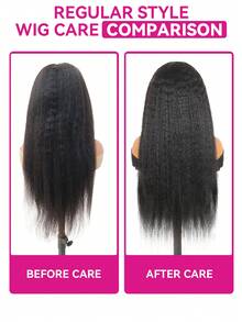 ISEE HAIR Wear Go 7*5蕾丝闭合无胶卷直发真人发假发蕾丝前额假发漂白发结预拔毛预剪蕾丝透明蕾丝自然发际线180%密度卷曲直发蕾丝闭合假发卷曲直发蕾丝前额假发所有步骤已完成，新手友好，无需胶水即可佩戴自然色/自然黑色假发，适合女性日常佩戴，16-30英寸 - SNatural - 查看 9