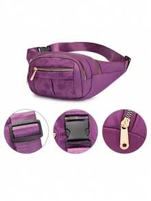 男女通用多功能大容量防水腰包，经久耐用，适合商务和建筑工地使用（图案随机裁剪） - 彩色 - 查看 5