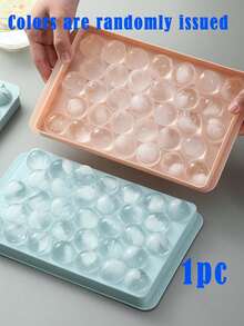 2 piezas Molde para hacer bolas de hielo, molde de cubitos de hielo de color aleatorio para uso doméstico - Multicolor - Ver 11