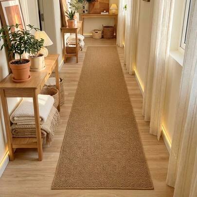 Linen-Like Texture Area Rug, Suitable For Living Room, Bedroom, Hallway, Entryway, Laundry Room, Kitchen, Dining Room - Indoor All-Season Home Decor Carpet, Washable & Non-Slip, Suitable For Home Use As Hallway Rug, Bedroom Rug, Kitchen Rug, Bedside Rug, Home Decor, Kitchen Decor