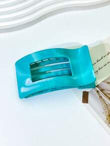 1pc/3pcs/6pcs Geometric Pattern Casual ABS Plastic 2026 New Square Hair Claw Clips, Sweet Hairpin For Beach, Travel, Party, Vacation, Back To School Season - Multicolor - View 7