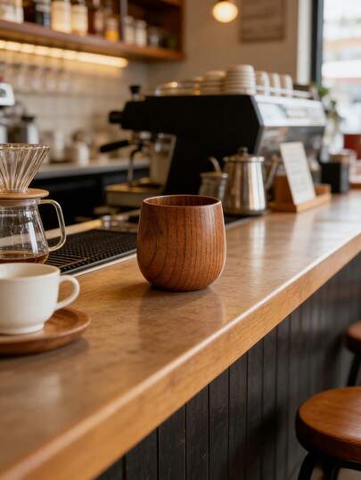 1 pièce Tasse en bois de jujube, tasse à large ventre, petit verre à vin, verre en bois massif, tasse à thé de restaurant