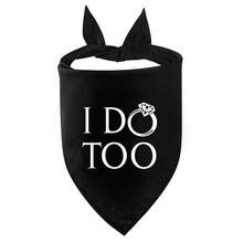 1pc Pet Triangular Bandana Bib, Dog Cat Triangle Scarf Collar, Suitable For Engagement Party, Wedding And Other Occasions, My Owner Is Getting Married - Multicolor - View 12