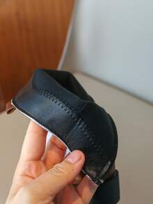 1 par de botas altas para niñas, botas de piel sintética con diseño de flecos, adecuadas para otoño/invierno - Marrón - Ver 9